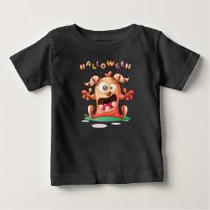 Cute Childish Halloween Monster Toddler Baby T-Shirt