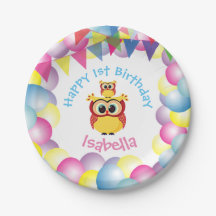 Cute children baby owl birthday