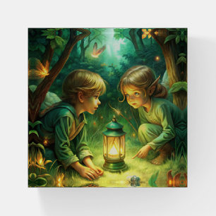 Cute Children in Forest Paperweight