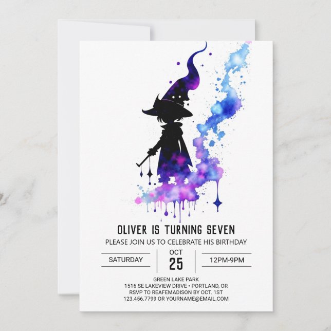 Cute Children Magical Birthday Invitation (Front)