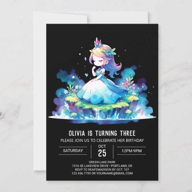 Cute Children Princess Birthday Invitation (Front)