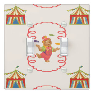 Cute Children's Circus Bear Light Switch Cover