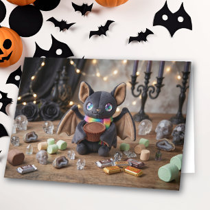 Cute Children's Halloween with Coloring Page Card