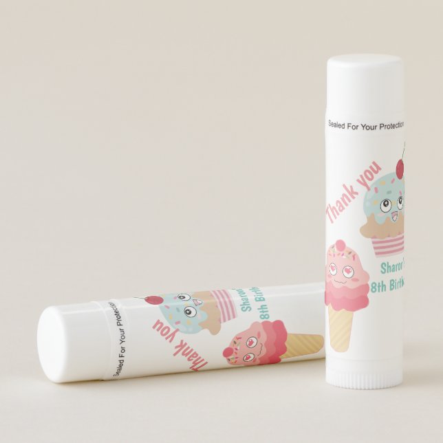 Cute Childrens Kiwi Birthday Lip Balm (Front)