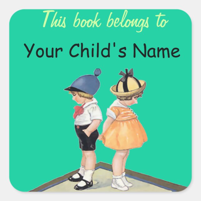 Cute Children's Nameplate /Bookplate Stickers (Front)