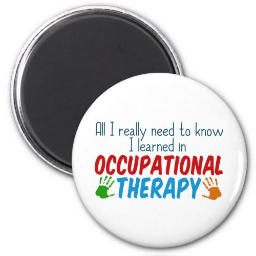 Cute Childrens Occupational Therapy Handprints Magnet