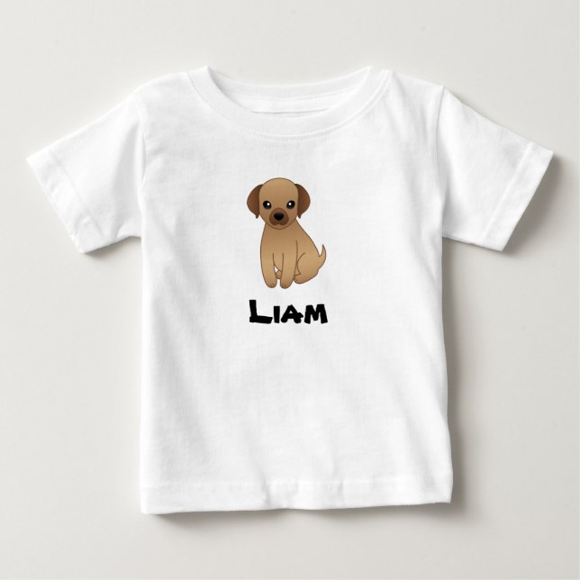 Cute children's t-shirt monogram with doggie (Front)