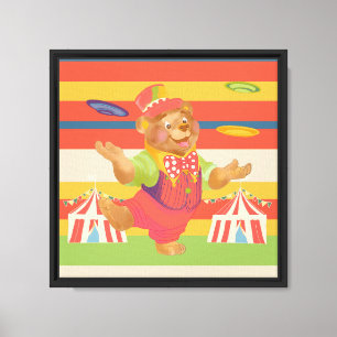Cute Child's Circus Bear Wall Art