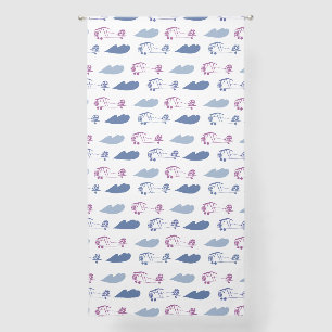 Cute Child's Toy Plane Shear Curtains