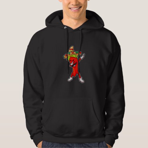 Cute Chili Dabbing Pepper Mexican Hot Jalapeno Dab Hoodie