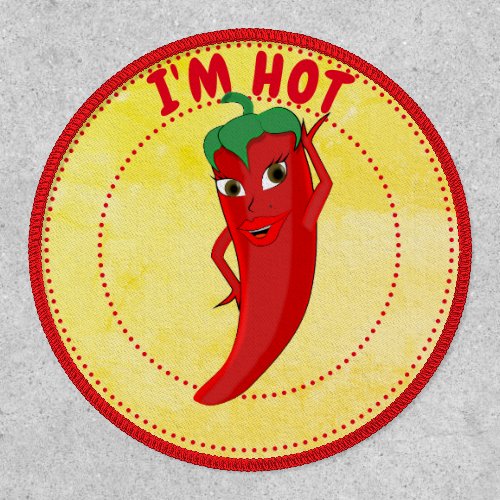 Cute Chili Pepper Drawing Patch