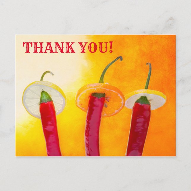 Cute Chili Peppers Hola Amigo Funny Customizable Postcard (Front)