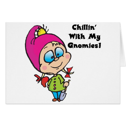 Cute Chillin With My Gnomes Design Cards (Front Horizontal)