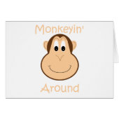 Cute chimp card (Front Horizontal)