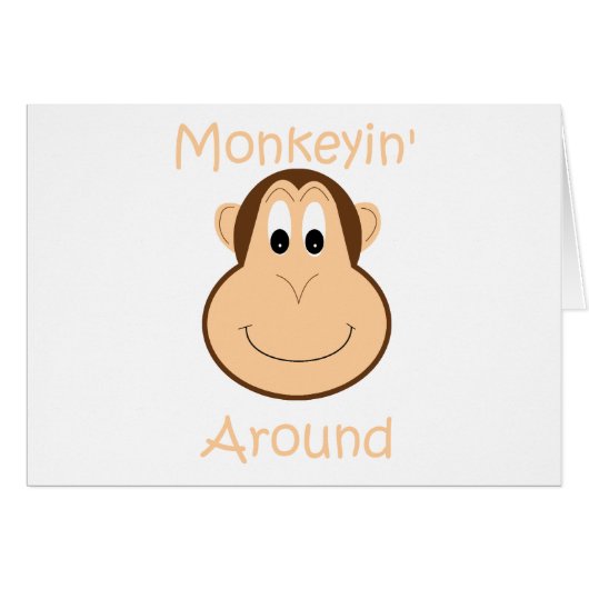 Cute chimp card (Front Horizontal)