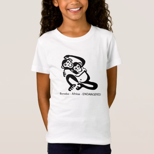 Cute chimpanzee _ BONOB _ Endangered animal _ T_Shirt