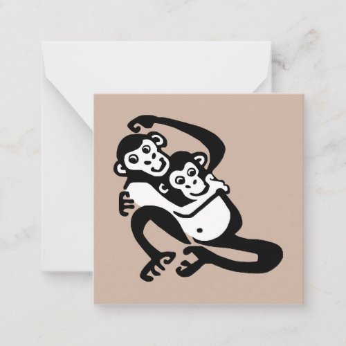 Cute chimpanzee _ BONOBO __ Endangered animal Note Card