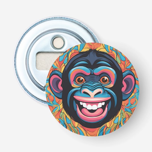 Cute Chimpanzee Bottle Opener (Front)