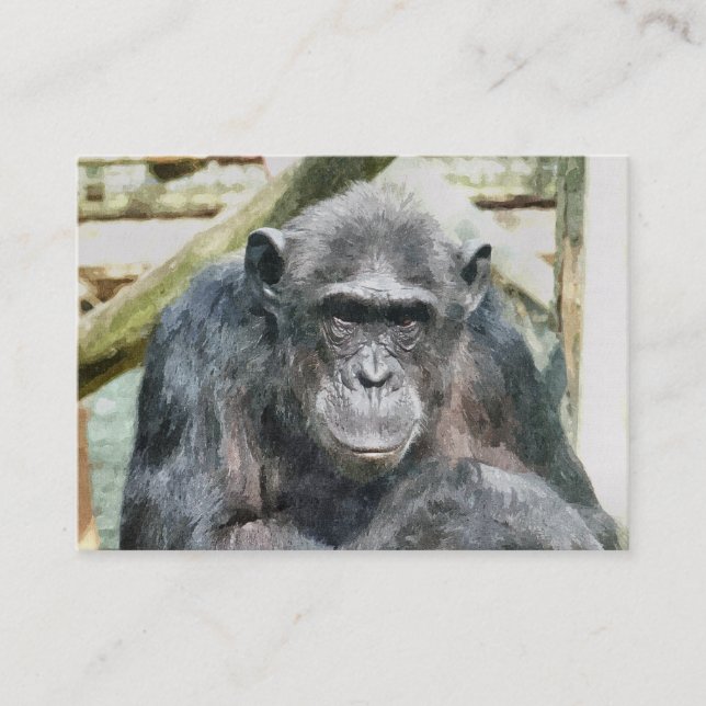 CUTE CHIMPANZEE BUSINESS CARD (Front)