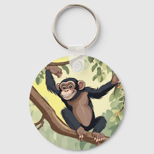 Cute Chimpanzee Keychain