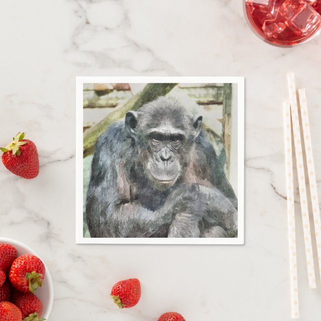 CUTE CHIMPANZEE NAPKINS (Insitu)