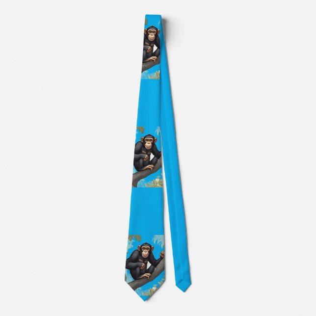 Cute Chimpanzee Neck Tie (Front)