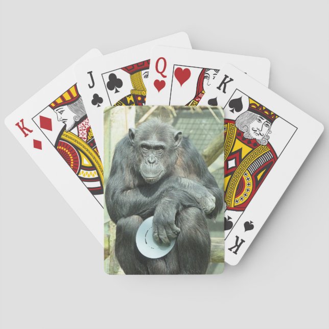 CUTE CHIMPANZEE POKER CARDS (Back)