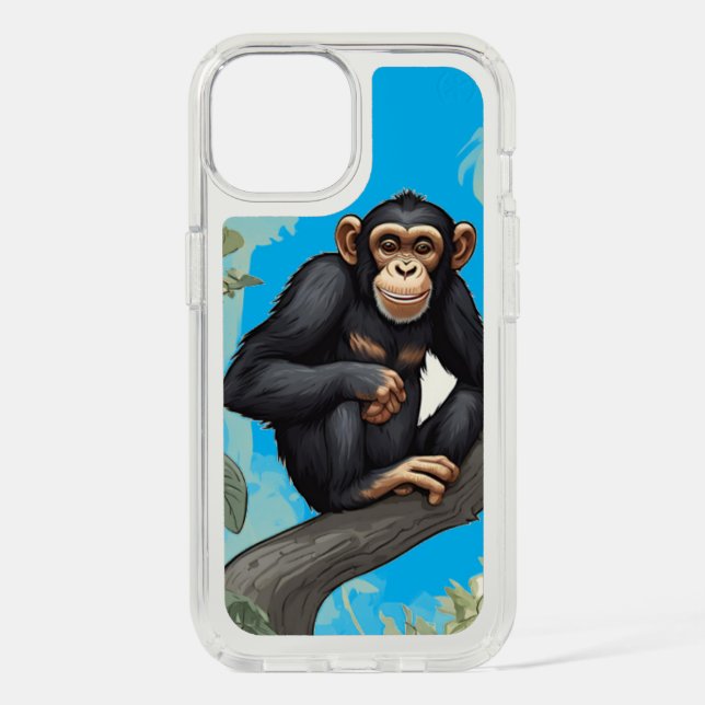 Cute Chimpanzee Speck iPhone Case (Front)