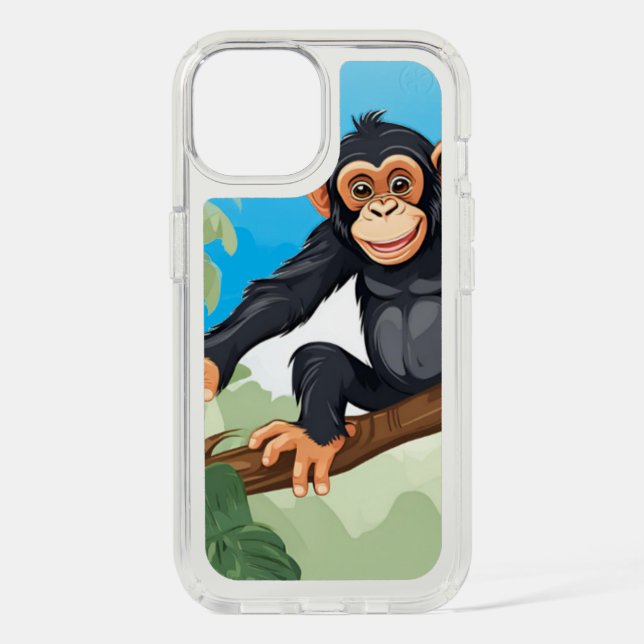 Cute Chimpanzee Speck iPhone Case (Front)
