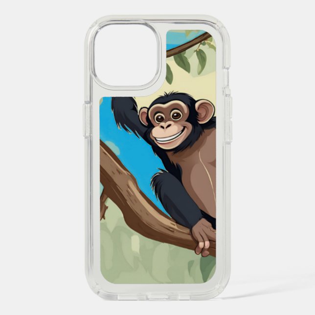 Cute Chimpanzee Speck iPhone Case (Front)