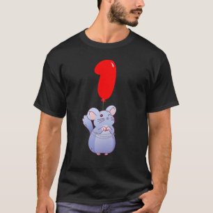 Cute Chinchilla 1st Birthday Kids Balloon Party T-Shirt