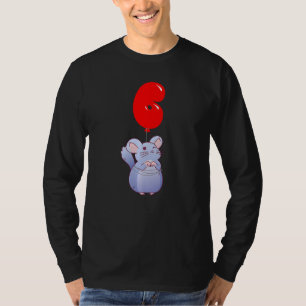 Cute Chinchilla 6th Birthday Kids Balloon Party T-Shirt