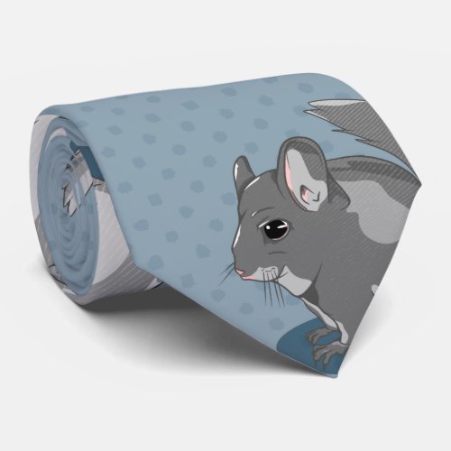 Cute Chinchilla Pattern Neck Tie