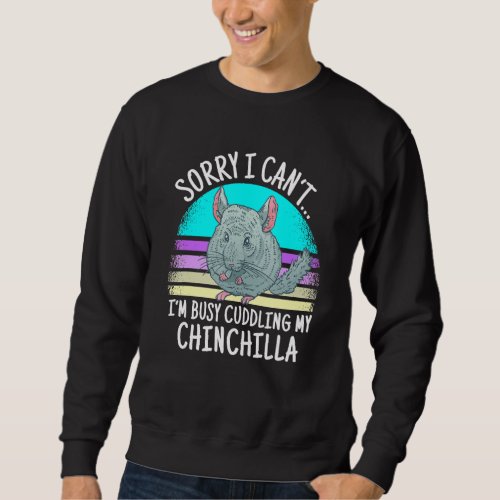 Cute Chinchilla Vintage Sunset For Chinchilla Mom Sweatshirt