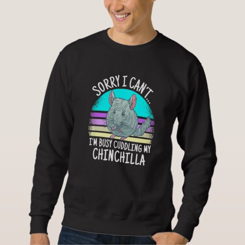 Cute Chinchilla Vintage Sunset For Chinchilla Mom  Sweatshirt