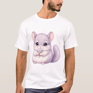 Cute Chinchilla With Bouquet T-Shirt