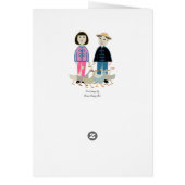 Cute Chinese couple with ducks Cards (Back)