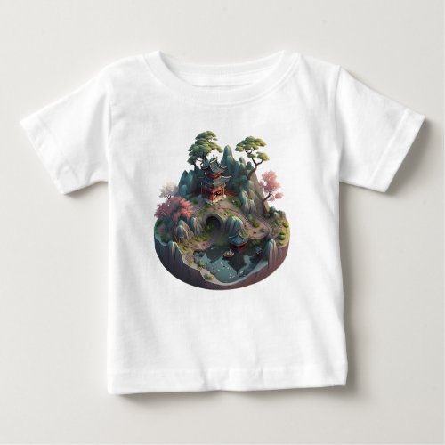 Cute Chinese Fantasy 3D Landscape Baby Top