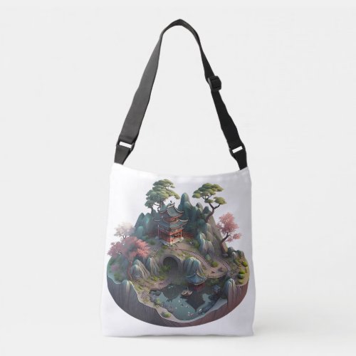 Cute Chinese Fantasy 3D Landscape Cross_body Bag