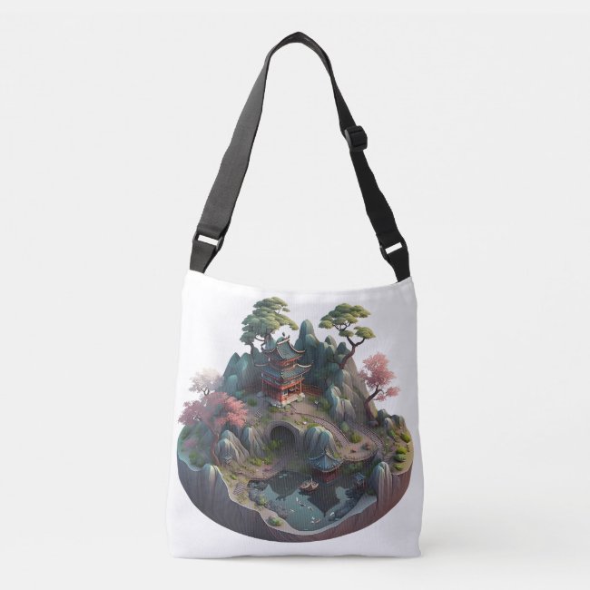 Cute Chinese Fantasy 3D Landscape Cross-body Bag
