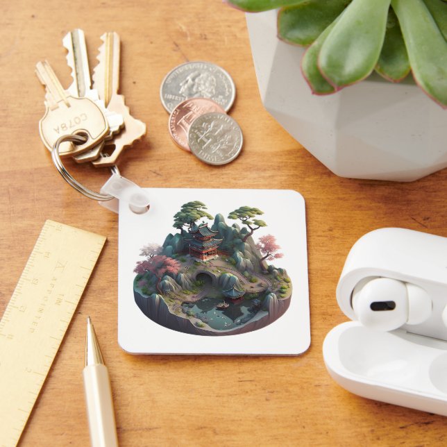 Cute Chinese Fantasy 3D Landscape Keychain (Desk)