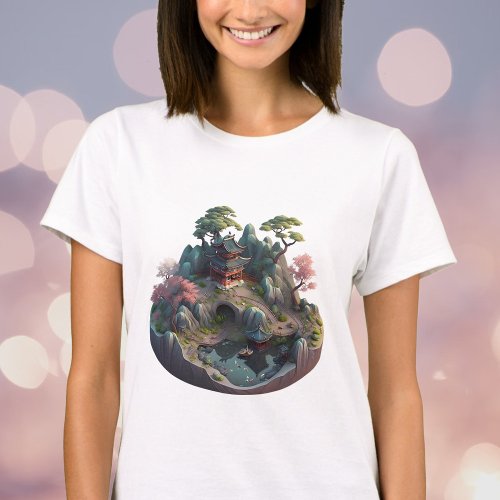 Cute Chinese Fantasy 3D Landscape Tshirt