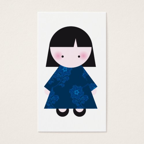 Cute chinese girl business card