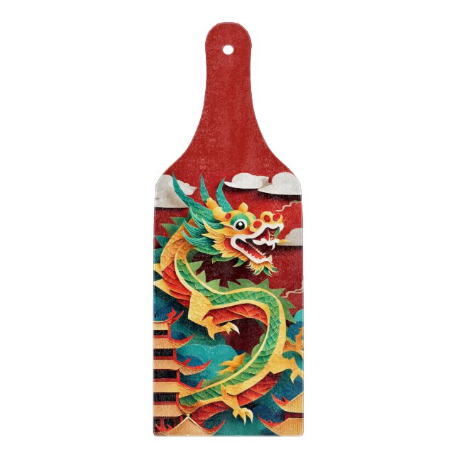 Cute Chinese New Year Dragon Zodiac Birthday CB1 Cutting Board (Front)