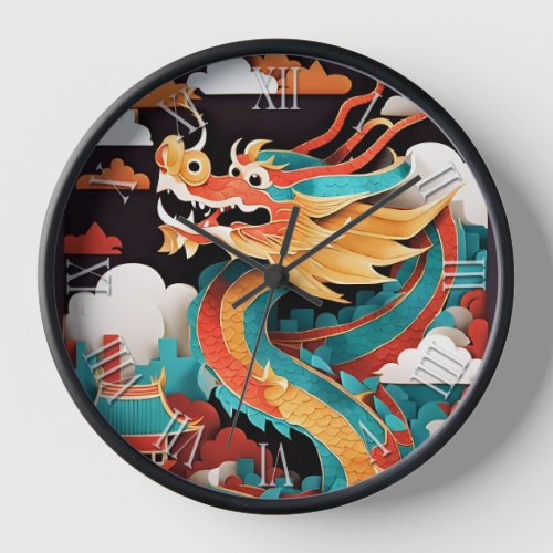 Cute Chinese New Year Dragon Zodiac Birthday WC Clock