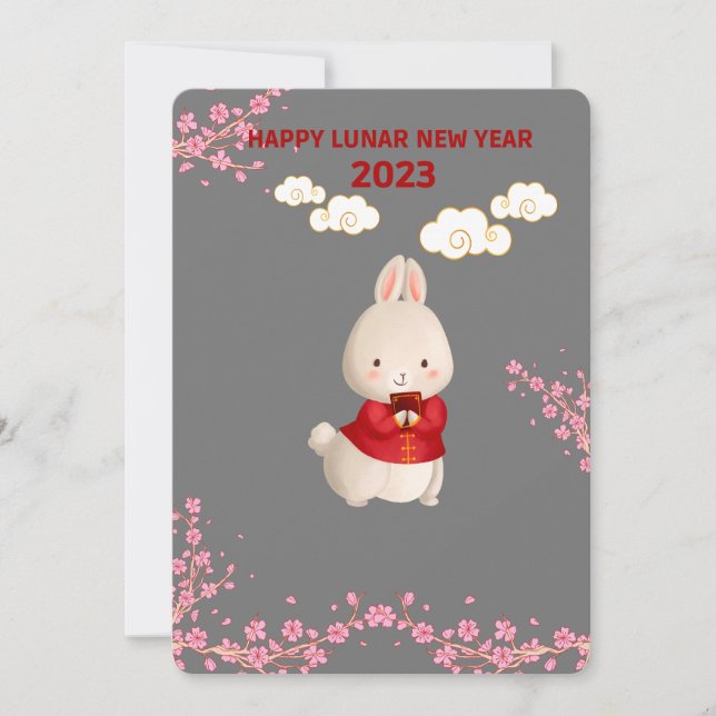 Cute Chinese New Year Holiday Card (Front)