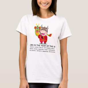 Cute Chinese New Year of the Ox Traits T-Shirt