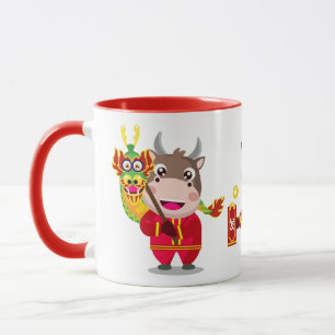 Cute Chinese New Year of the Ox Trio Mug