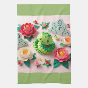 Cute Chinese New Year Snake 2025 KT1 Kitchen Towel