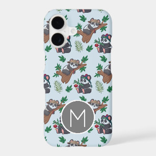Cute Chinese Pandas Pattern Monogram iPhone 17 Case